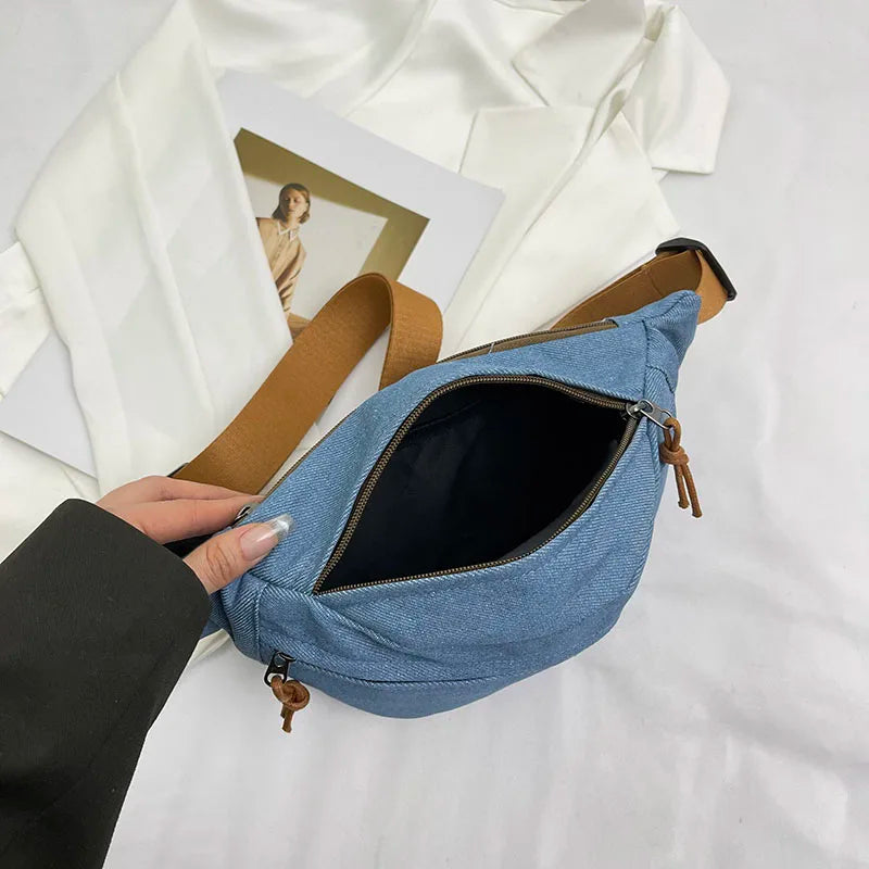 Amblot Women's denim bum bag