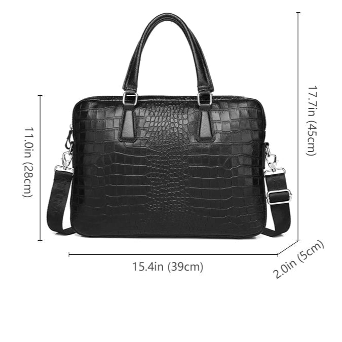 Amblot Women's leather laptop tote bag