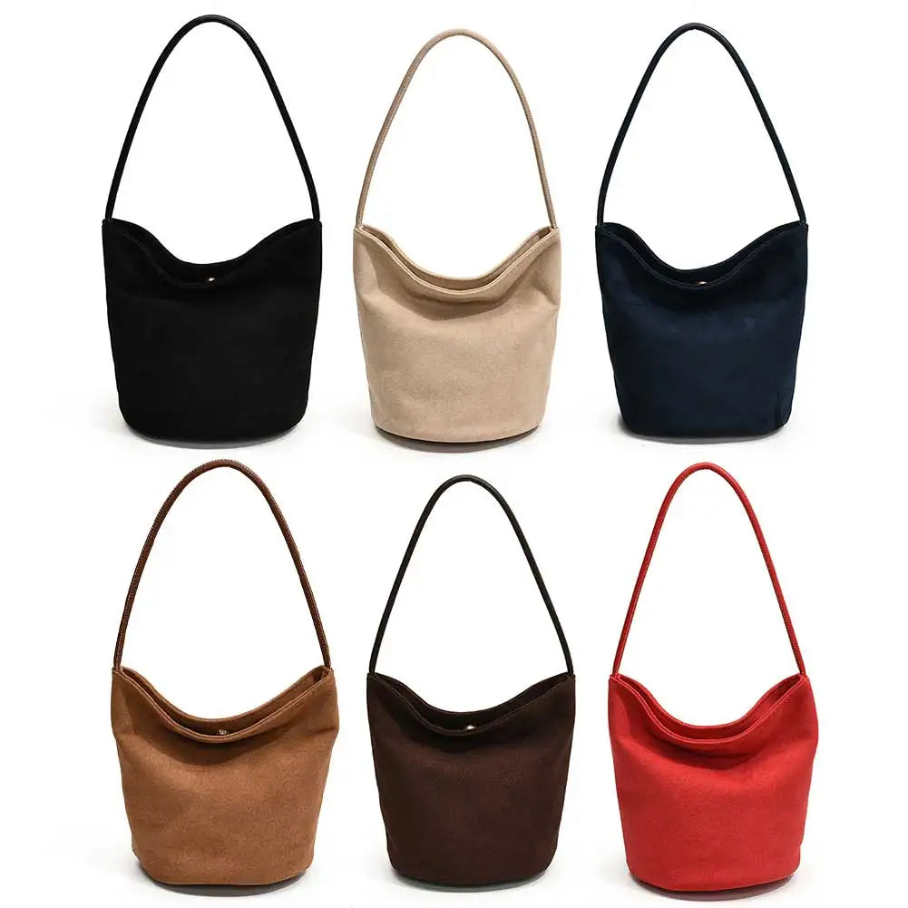 Amblot Women suede bucket bag