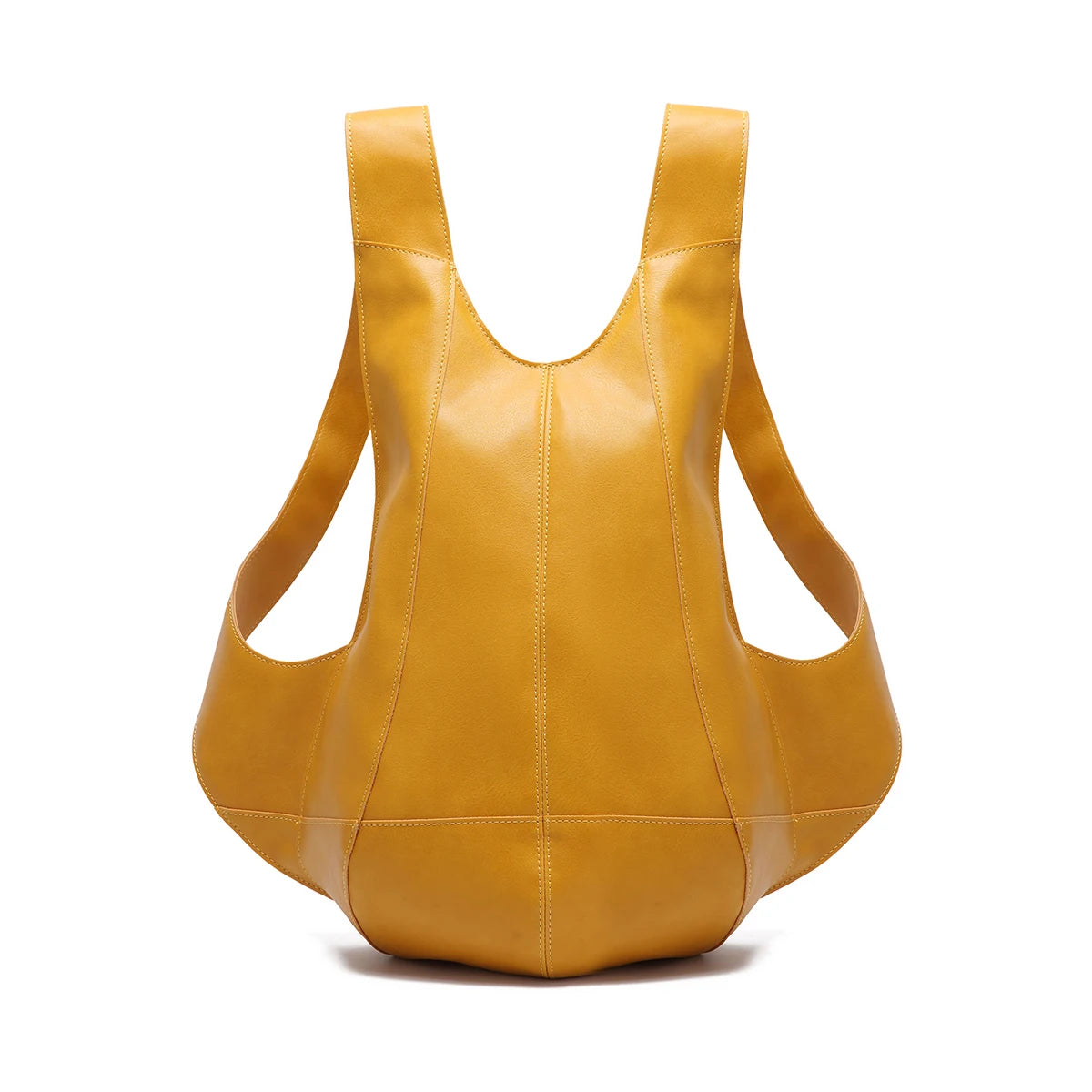 Amblot Yellow Anti-theft leather backpack