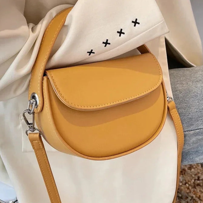 Amblot Yellow Brown Classic leather handbag