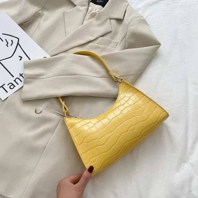 Amblot Yellow Chic leather shoulder bag