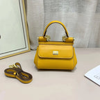 Amblot Yellow Elegant leather handbag