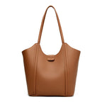 Amblot Yellow Elegant soft leather tote bag