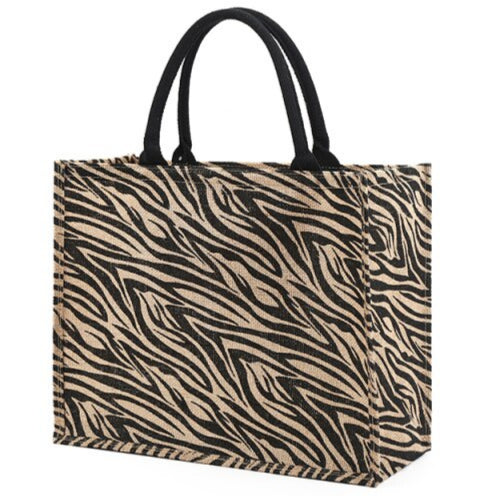 Amblot Zebra canvas shopper bag